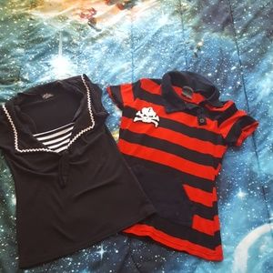 Goth punk emo collared shirts